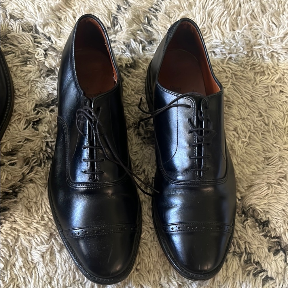 Allen Edmonds Black Oxford Dress Shoes Cap Toe